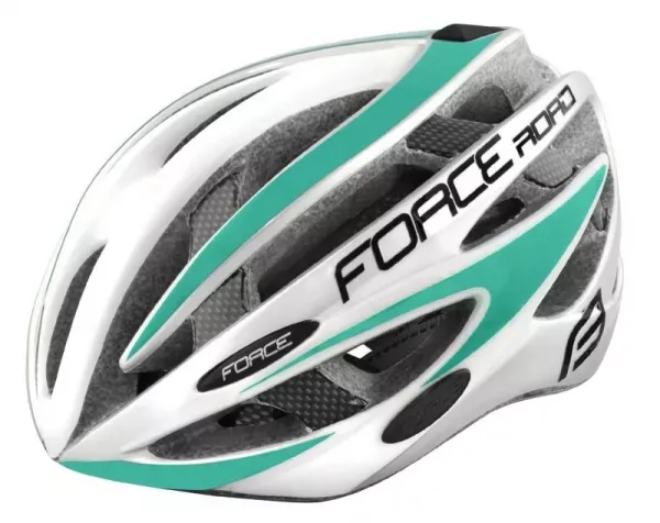 Super ofertă CASCA FORCE ROAD, ALB/TURCOAZ L-XL (58-63 CM)