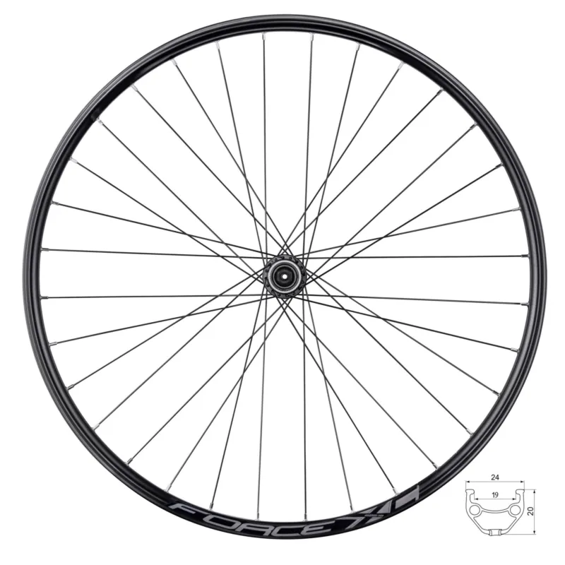 Roata fata 28/29 Force XC Disc 622×19 centerlock neagra Ieftin