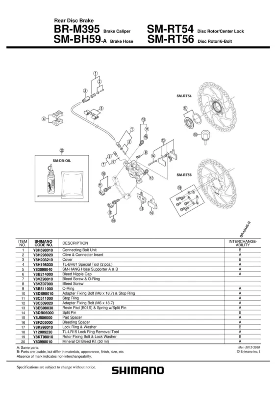 Doar azi PIULITA SHIMANO BR-M395 CONNECTING BOLT