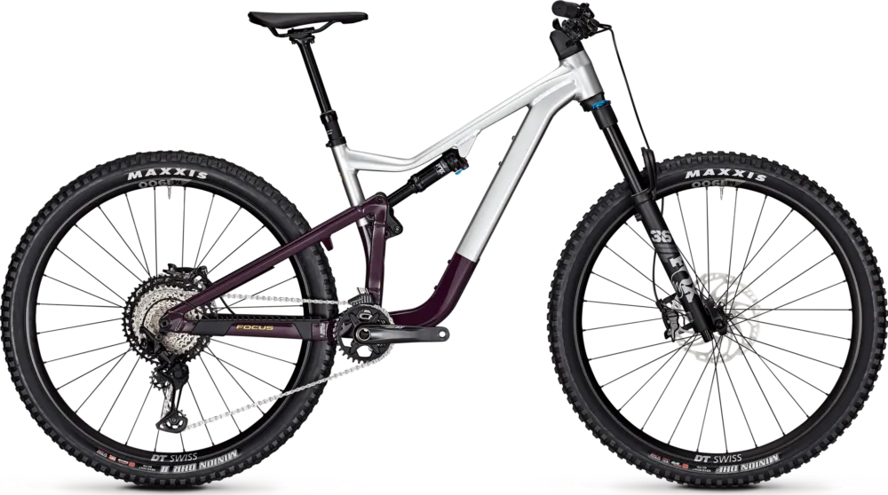 Bicicleta MTB full suspension Focus Jam 6.9 29 Silver Darkviolet Livrare gratuită
