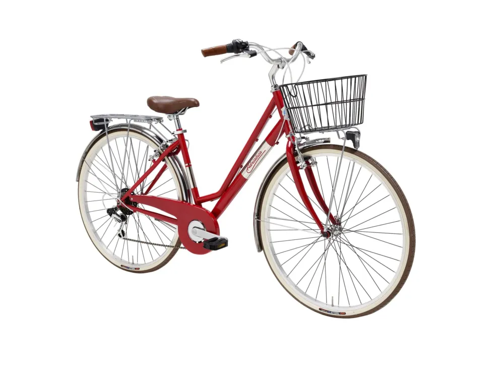 Plată sigură Bicicleta Adriatica Panarea Lady 28 Rosu/Alb 450mm