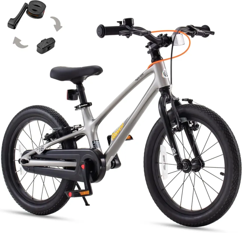 Transport gratuit Bicicleta Copii 18 inch Royal Baby EZ Space Shark – Grey