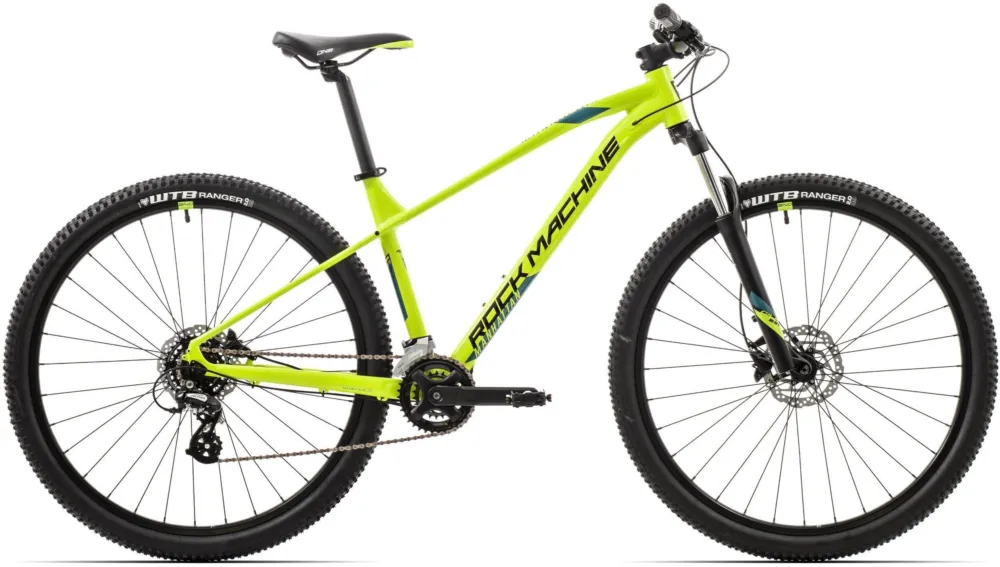 Ultima șansă Bicicleta Rock Machine Manhattan 40-29 29 Gloss Radioactive Yellow/Black/Blue 17.0 – (M)