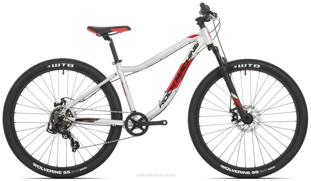 Bicicleta Rock Machine Storm 27 MD 27.5 Gloss Silver/Black/Red 15 – (S) Reducere