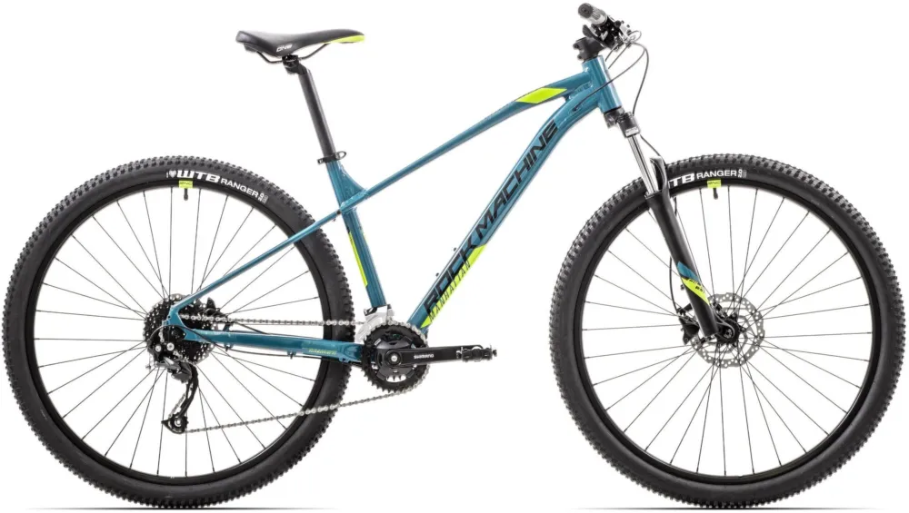 Reducere extra Bicicleta Rock Machine Manhattan 90-29 29 Gloss Blue/Black/Radioactive Yellow 17.0 – (M)