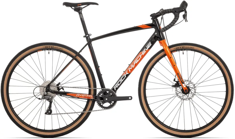 Bestseller Bicicleta Rock Machine Gravelride 200 28 Gloss Black/Silver/Orange 54cm