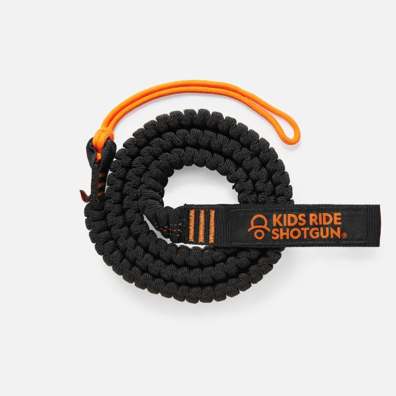 Livrare rapidă Bara tractare bicicleta copii – Franghie elastica tractare Kids Ride Shotgun Two Rope negru