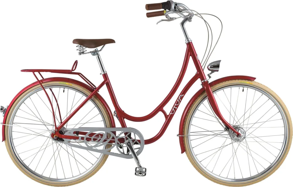 Livrare gratuită Bicicleta Dama Oras VIVA Juliett Classic 7 Aluminiu – Rosie