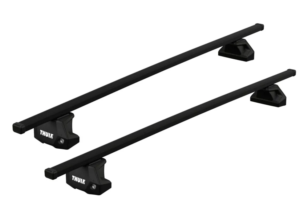 Bare Auto Transversale Thule SquareBar Evo Otel pentru VOLKSWAGEN ID.Buzz, 5 usi MPV cu puncte fixe (2023 – prezent) Ofertă limitată