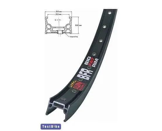 Janta Dubla Sun Big Fat Rim black 406 23.2mm 48H disc Calitate înaltă