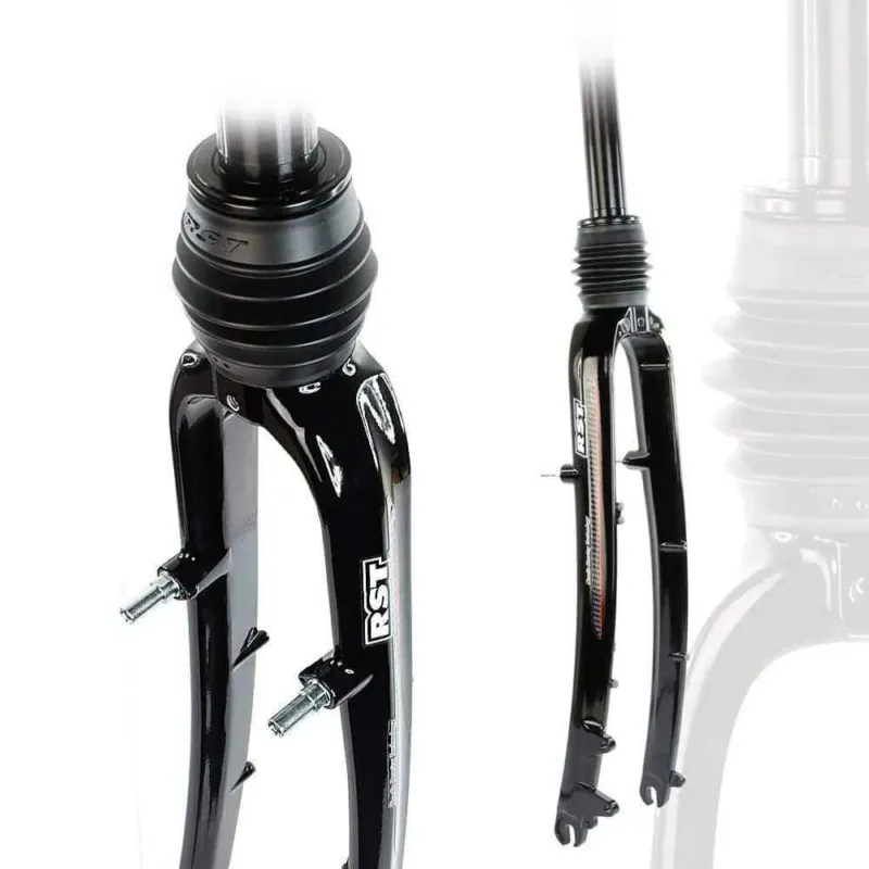 Ofertă exclusivă Furca cu suspensie RST 700C vitezeA TLN 1-1/8 ahead DISC negru