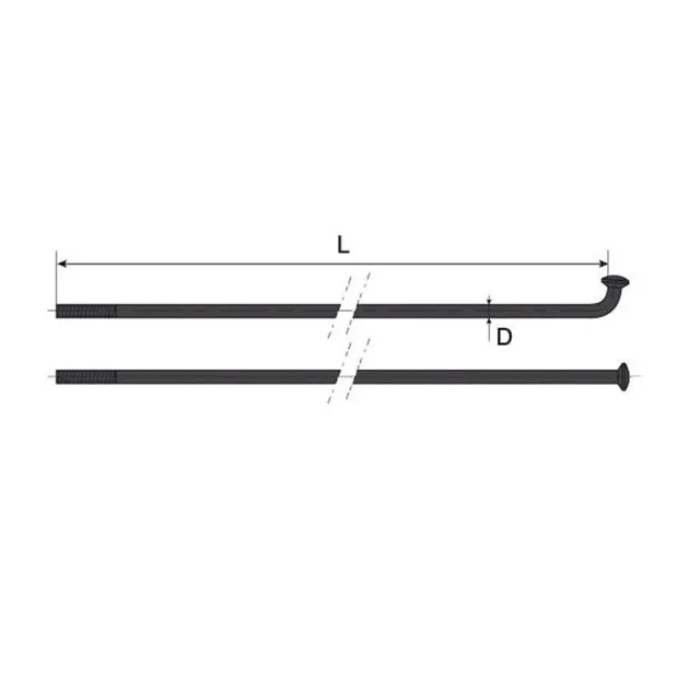 Transport gratuit MACH1 Spițe Inox Plus 2/262 negre OEM 10buc