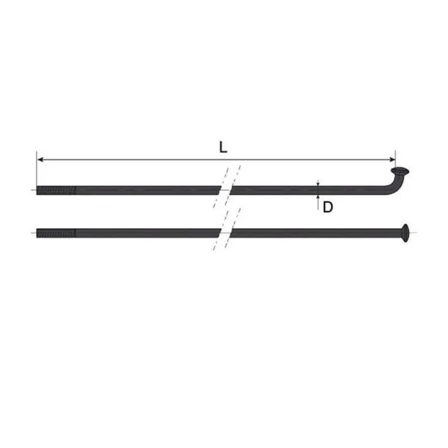Livrare gratuită MACH1 Spițe Inox Plus 2/264 negre OEM