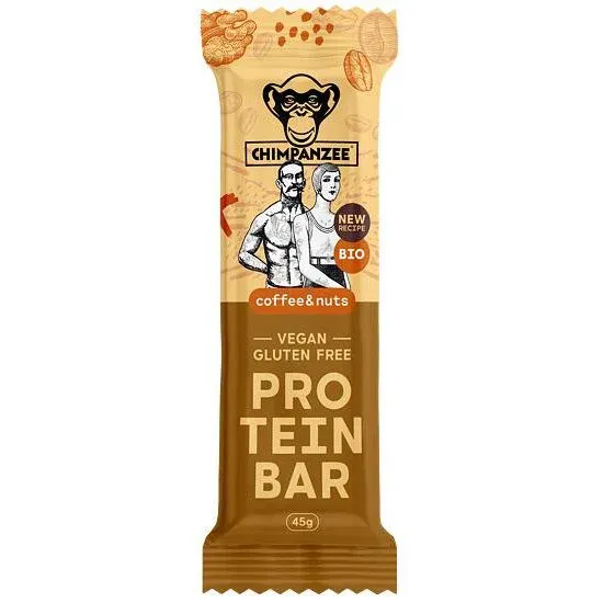 Chimpanzee - baton protein bar vegan fara gluten - Coffee nuts (cafea si nuci) - 45g Plat? securizat?