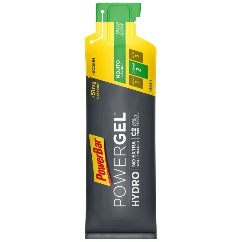 Discount Powerbar - gel izotonic energizant cu aroma de mojito - Powergel Hydro 67ml cu cofein?