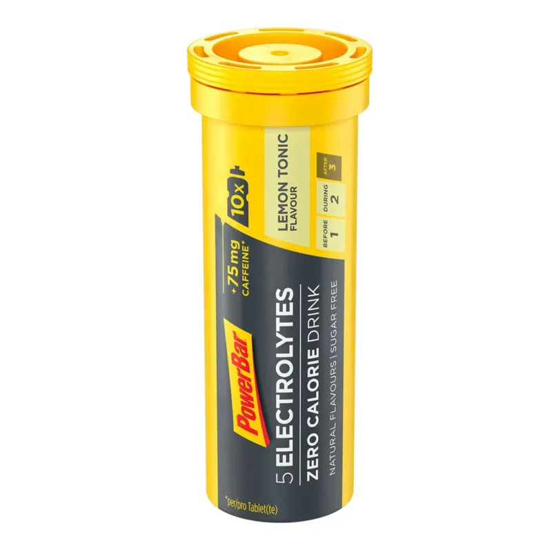 Powerbar - pastile efervescente hidratare si mineralizare 5 Electrolytes, aroma lamaie tonica - cutie 10x 4.2g Noutate