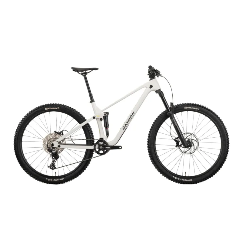 Bicicleta Full Suspension Raymon Rokua 150 2025 - 29 Inch, L, Alb - Deore Retur ușor