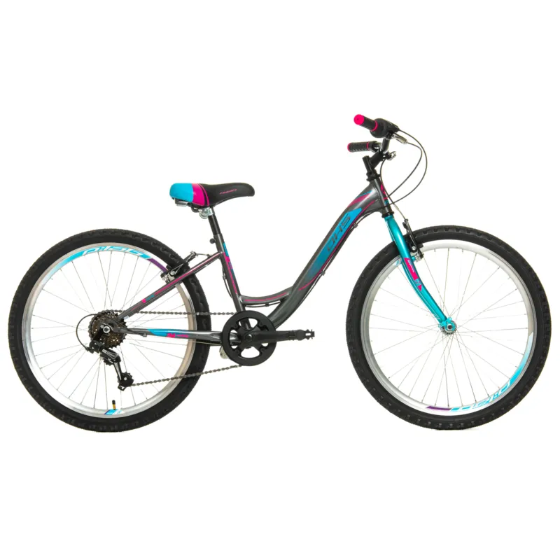 Bicicleta Copii DHS Modesty - 24 Inch, Gri Mai ieftin