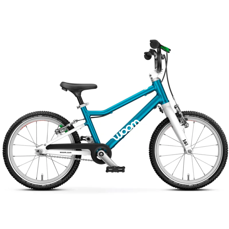 Bicicleta copii Woom GO 3, 16 inch, Albastru metalic Albastru Calitate înaltă