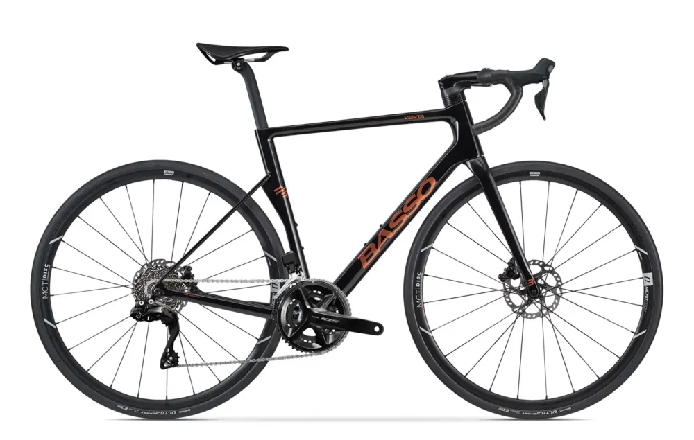 Bicicletă șosea Basso Venta R Shimano 105 Di2 - Magma Black Glossy Ofertă limitată