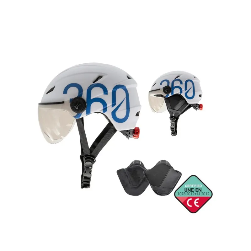 Premium Casca GLOOB Urban cu urechi detasabile Alb-Albastru L
